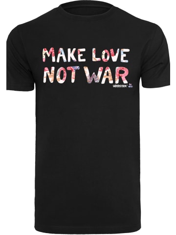 F4NT4STIC T-Shirt WOODSTOCK Make Love Not War Floral in schwarz
