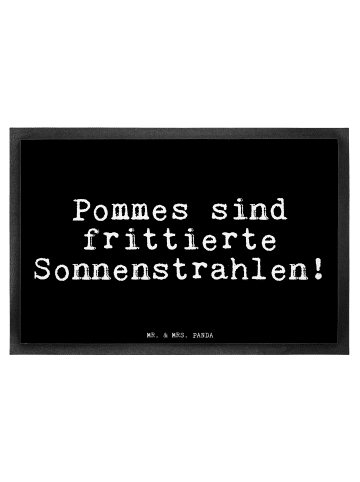 Mr. & Mrs. Panda Schmutzfangmatte Pommes sind frittierte Sonnens... in Schwarz