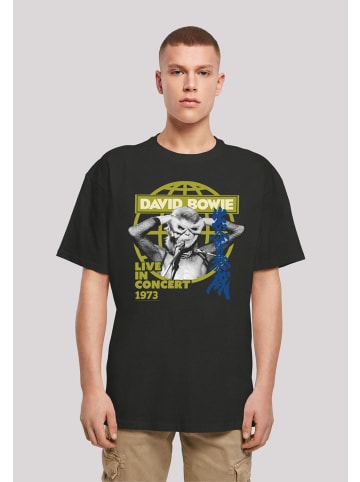F4NT4STIC Heavy Oversize T-Shirt David Bowie Live In Concert Rock Music Band in schwarz