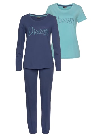 VIVANCE DREAMS Pyjama in blau, dunkelblau