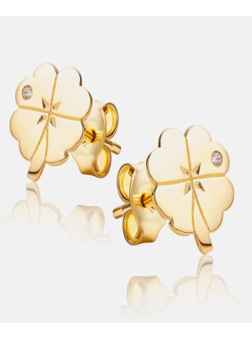 Diamant L'éternel Ohrringe aus 585 Gelbgold