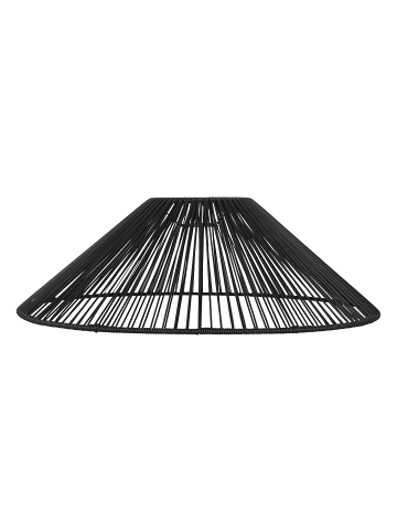 STAR Trading Rattan-Lampenschirm Vide Ø 58 cm Schwarz – wetterfester Außenschirm