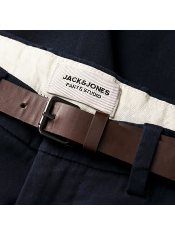 Jack and Jones Adam Belted Chino Shorts in Navy