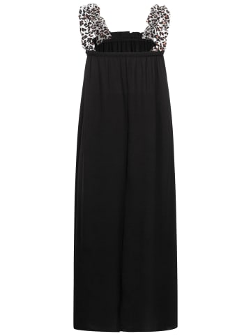 Cloud5ive Cloud5ive A-Line Dress with leo print straps in black