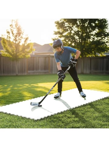 COSTWAY 10er Set Dryland Eisfliesen 46,5 x 46,5 cm in Weiß