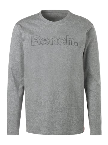 Bench Langarmshirt in navy, grau-meliert