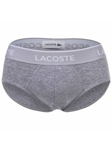 Lacoste Slip 3er Pack in Schwarz/Grau/Weiß