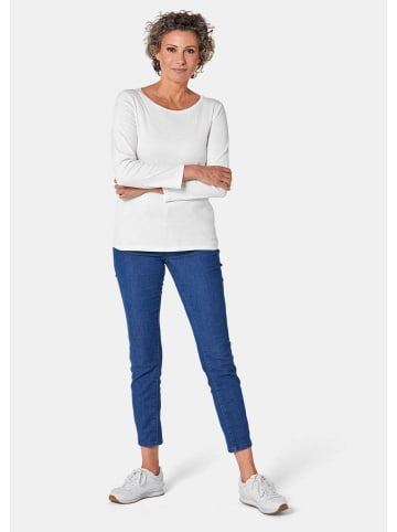 GOLDNER Kurzgröße:  Shirt Basic T-Shirt aus reiner Baumwolle in weiß