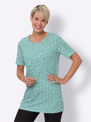 Sieh an! Longshirt in mint-smaragd-bedruckt