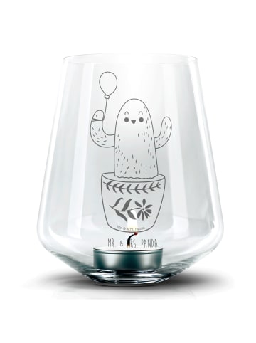 Mr. & Mrs. Panda Kerzenglas Kaktus Luftballon ohne Spruch in Transparent