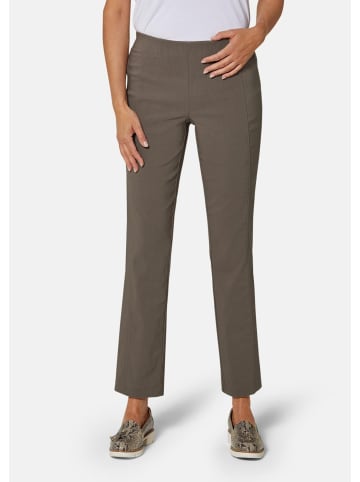 GOLDNER Kurzgröße:  Schlupfhose CARLA in Super-Stretch in taupe
