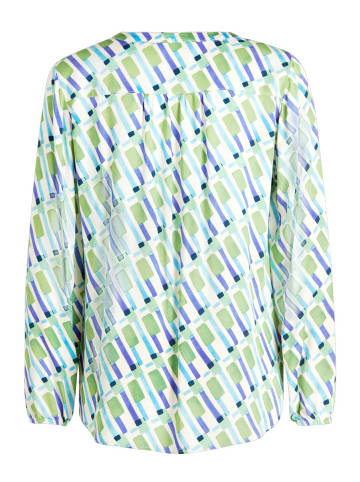 CARTOON Casual-Bluse mit Knöpfen in Green/Blue