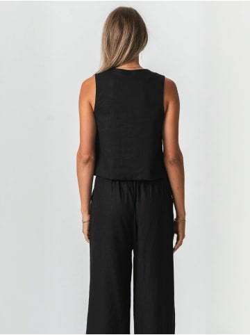 TeeShoppen Weste Hør in Black