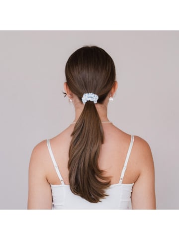 Scrunchie Malie  in  Weiß, Blau