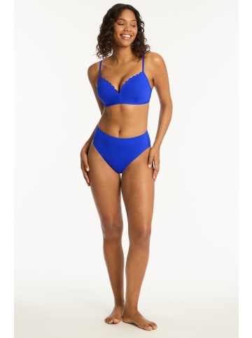 Sea Level Essentials Retro High Waist Pant in COBALT
