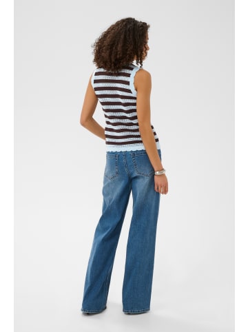Kaffe Kurzarm-Bluse KAhillay Regular fit in Fudge, Nantucket Breeze stripe