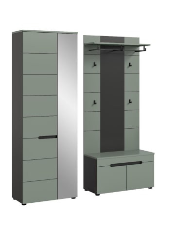 ebuy24 Garderobenmöbel Canu (3-teilig) Staubgrün 160 x 37 cm