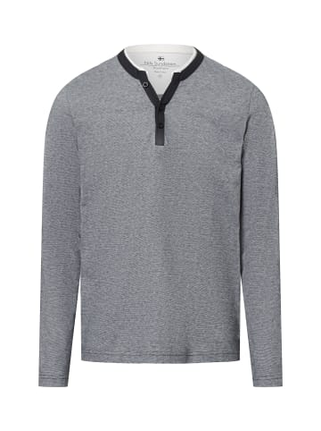 Nils Sundström Langarmshirt in anthrazit weiß