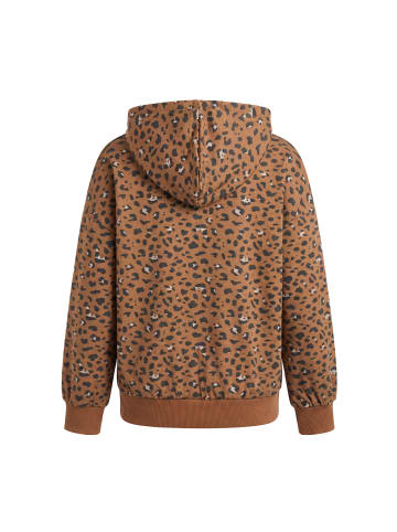 faina Women Hoodie in Brown Leopard