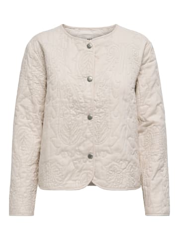 JACQUELINE de YONG Steppjacke mit Blumenmuster und Knopfleiste in Sand