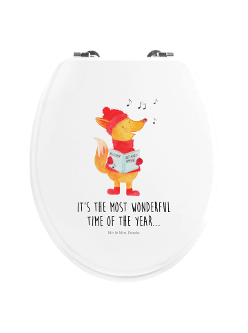 Mr. & Mrs. Panda WC Sitz Fuchs Sänger mit Spruch in Weiß