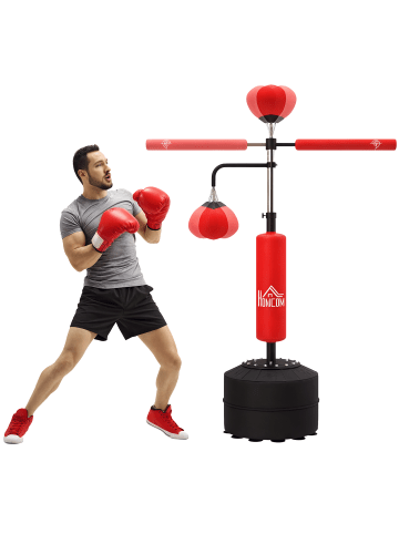 HOMCOM Standboxsack,88L x 50B x 160-230H cm,Rot