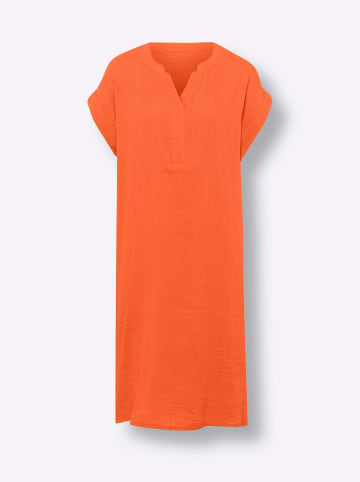 Sieh an! Baumwollkleid in orange