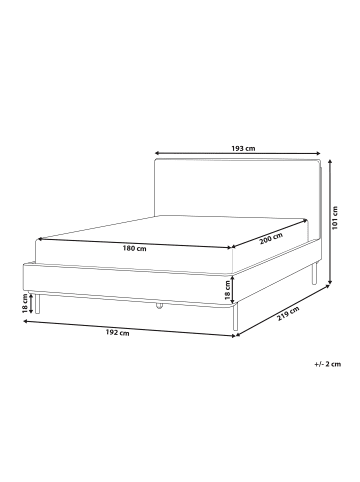 Beliani 2-tlg Doppelbett CORIO in Grau/Schwarz