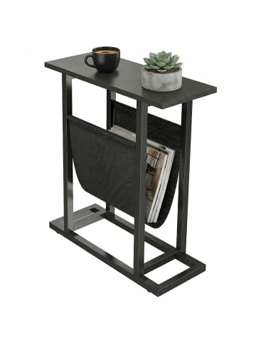 HOMCOM Beistelltisch-49L x 19B x 55H cm-Schwarz