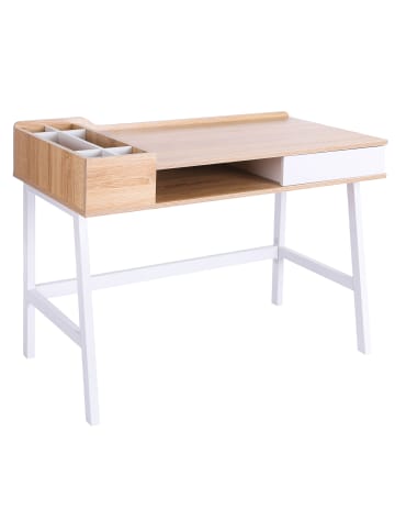 HOMCOM Schreibtisch-100L x 55B x 81,5H cm-Naturholz