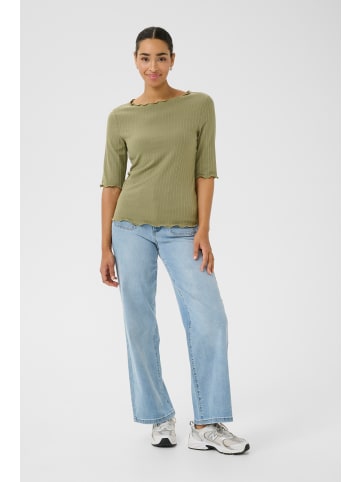 Kaffe T-shirt KAsamantha Tight fit in Deep Lichen Green CC