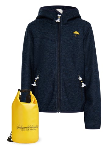 Schmuddelwedda Mädels Blouson + Tagesrucksack - Set in Marine Melange