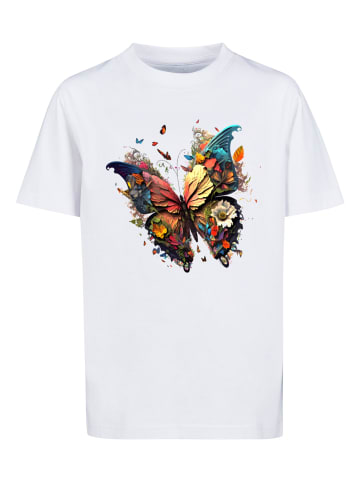 F4NT4STIC T-Shirt Schmetterling Bunt in weiß