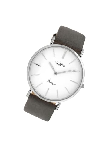 Oozoo Analog-Armbanduhr Oozoo Vintage Series grau groß (ca. 40mm)
