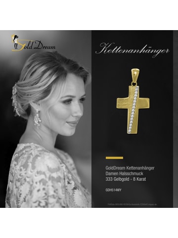 GoldDream Anhänger Gold 333 Gelbgold - 8 Karat Kreuz Kettenanhänger