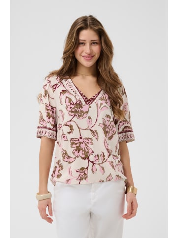 Cream Kurzarm-Bluse CRTiah Regular fit in Pink Flower