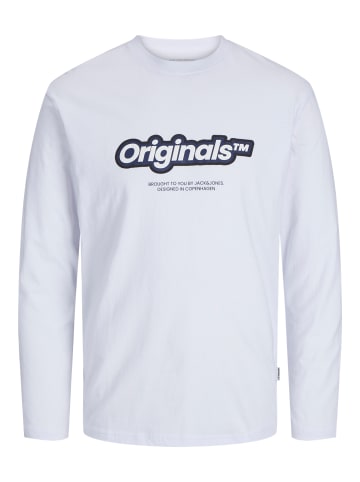 JACK & JONES Junior Langarmshirt JORVESTERBRO NEWTON BRNDG in white