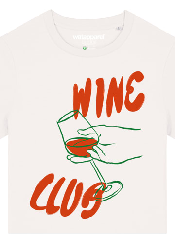 wat? Apparel T-Shirt Wine Club in Off White