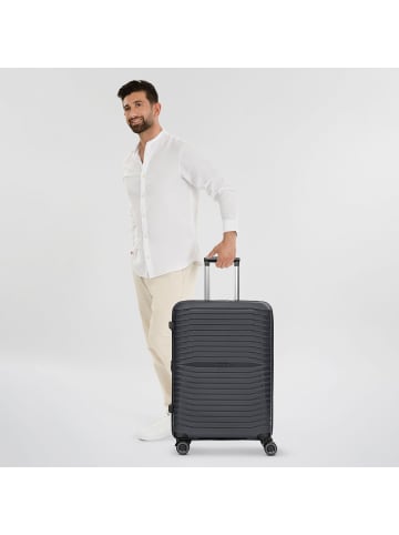 Stratic Shine 4 Rollen Trolley 65 cm mit Dehnfalte in black