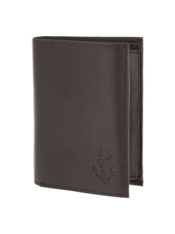 oxmox Leather Geldbörse RFID Schutz Leder 13 cm braun-freedom anchor