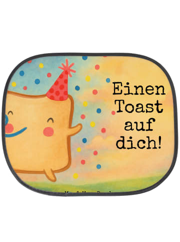 Mr. & Mrs. Panda Sonnenblende Toast Party Design mit Spruch in Weiß