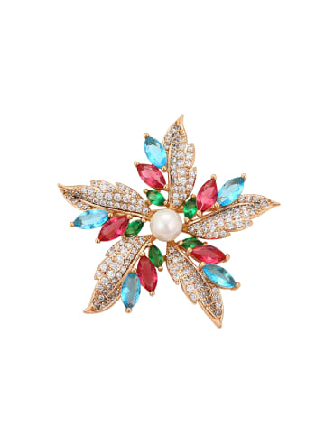 faina Women Brooch in Rose Gold Pink