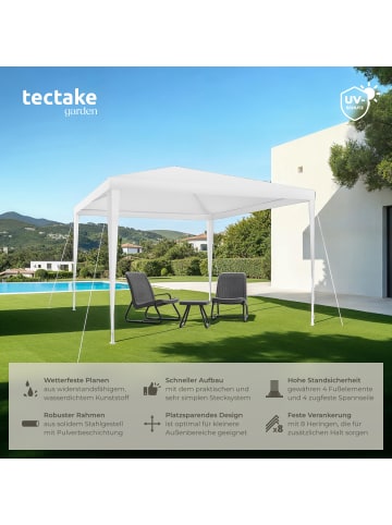 tectake Partyzelt Farah, wasserdicht, Stecksystem, 3x3m mit UV-Schutz