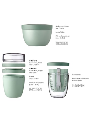 Mepal 3-tlg. Lunchpot, Fruitpot und Snackpot Ellipse in – in Vivid Mauve