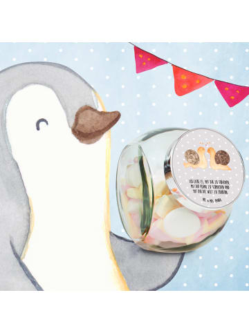Mr. & Mrs. Panda Kaffeedose Schnecken Liebe mit Spruch in Grau Pastell