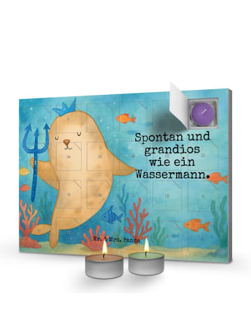 Mr. & Mrs. Panda adventskalender duftkerzen Sternzeichen Wasserm... in Weiß