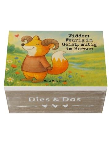Mr. & Mrs. Panda Box Widder Astologie Design mit Spruch in Weiß