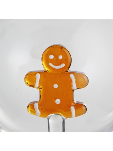 Butlers Glaskugel HANG ON Lebkuchenmann in Transparent