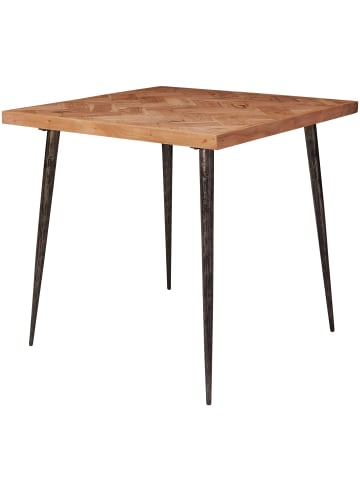 KADIMA DESIGN Esszimmertisch 80x76x80 cm Massivholz / Metall Industrial,