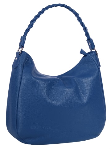 Samantha Look Handtasche echt Leder in blau